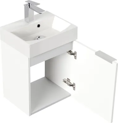 Immagine prodotto di WC ospiti Lavabo salvaspazio "Cubi 40 cm" bianco lucido