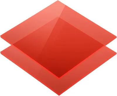 Produktbild von Rot Fluoreszierend, 49 x 49cm Acrylglas Zuschnitte leuchtend farbig, Fluoreszierend, GS Platte, 3 mm stark, vielfältig verwendbar, INNEN & AUßEN, bruchfestes Marken Acrylglas für Lichtobjekte