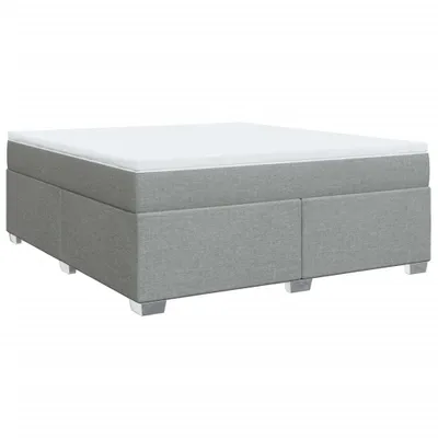 Produktbild von Boxspringbett mit Matratze Hellgrau 180x200 cm Stoff
