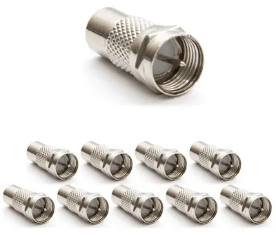 Produktbild von PremiumX 10x F-Adapter F-Stecker auf Cinch Buchse TV Koaxialkabel Verbinder