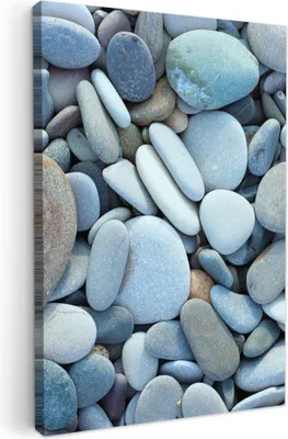 Produktbild von MuchoWow® - Leinwandbilder - Zen-Steine - Natur - Strand, Wandbild, Wanddeko Bilder Wohnzimmer, 40x60 cm