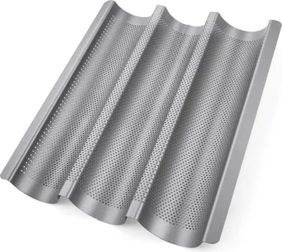 Produktbild von 3-fach Brotrillen Backbleche,38,5x29x4cm ohlenstoffstahl Antihaft Korrosionsschutz Rostschutz langlebig for Küchen/Bäckereien/Restaurants