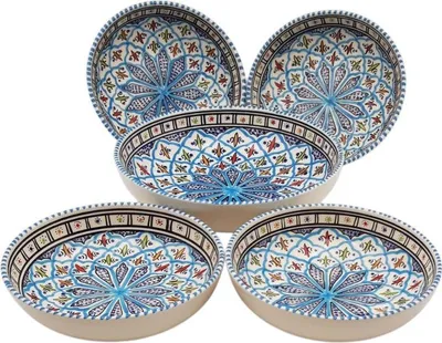Zdjęcie produktu dla Zestaw kuskus Bakir turkusowy - 4 osoby