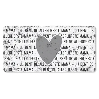 Produktbild von MuchoWow® Mauspad Mousepad Sprüche - Zitate Du bist die liebste Mama - Geschenk zum Muttertag - Vintage - schwarz-weiß 60x30 cm - Mousepads - Maus Mat - Pad - Mausunterlage - Nachhaltig