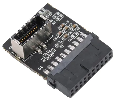 Obrázek produktu pro USB 3.0 – konektor typu E s čipem, adaptér pro připojení k desce, prodlužovací adaptér pro montáž do panelu