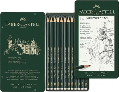 Produktbild von FABER-CASTELL Bleistift CASTELL 9000, 12er Art Set