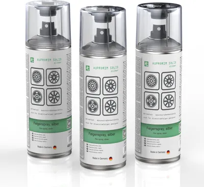 Produktbild von 3x AUPROTEC Lackspray Silber AUPRORIM SOLID Felgensilber Sprühlack 400ml