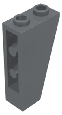 Produktbild von 5x LEGO Dachsteine 75 2 x 1 x 3 (2449) - Dunkelgrau