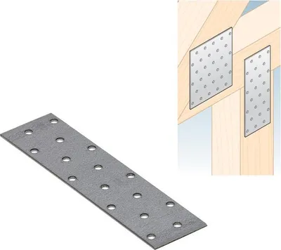 Produktbild von Lochplatte 160 x 40 x 2,00 mm Flachverbinder Holzverbinder verzinkt