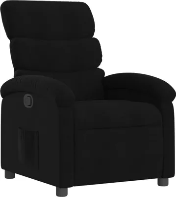 Image de Fauteuil inclinable noir tissu