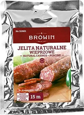 Produktbild von Browin 310601 Natürliche Schweinedärme - Kaliber 28/30 mm, 15 m, 150 g / Naturschweinedärme dünn