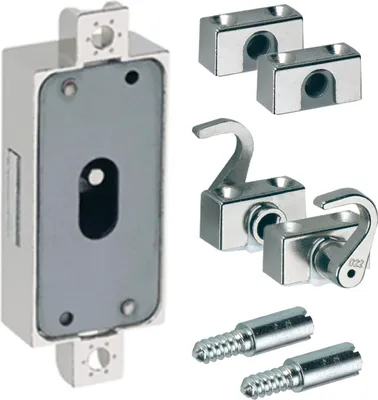 Produktbild von HETTICH Drehstangenschloss Set. einfache Sperre DM15 links, Zamak vernickelt