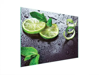 Image de Planche à découper en verre 40x30 citron vert