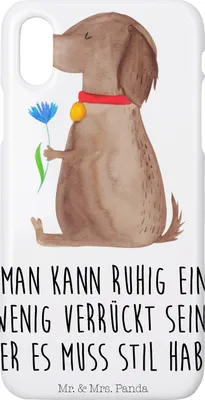 Produktbild von Mr. & Mrs. Panda Iphone 10 Handyhülle Hund Blume - Weiß - Geschenk, Sprüche, Hunde, Haha, Hundeliebe, X, Hülle, Cover, Süß, Handy