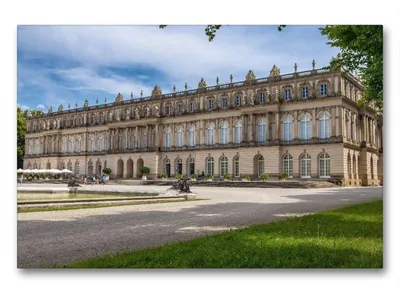 Produktbild von Premium Textil-Leinwand 90x60cm quer Herreninsel mit Schloß | Wandbild, HD-Bild auf Keilrahmen, Fertigbild auf hochwertigem Vlies, Leinwanddruck von Christine Wirges