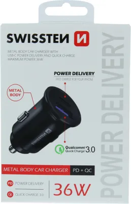 Produktbild von SWISSTEN Handy-Ladegerät fürs Auto Auto Ladegerät 20111760