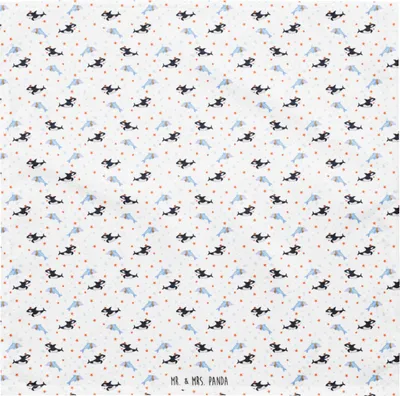Produktbild von Mr. & Mrs. Panda Dreieckstuch Orca Zylinder S - Weiß - Geschenk, Haarband, Kopftuch, Schweißband, Glitzer, Geburtstag, Glitter, Halstuch, Meer, Bandana, Fest, Stirnband