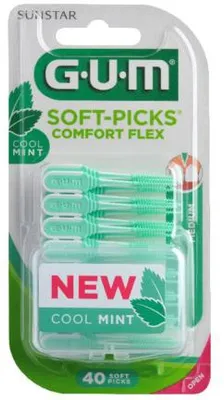 Productafbeelding van Gum Soft-Picks comfort flex mint medium (40 stuks)