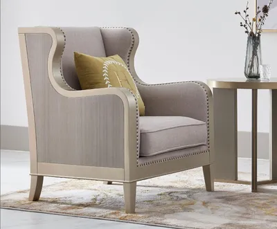 Zdjęcie produktu dla Fotel tekstylny 1-osobowy sofa tapicerowana klasyczny nowoczesny fotel