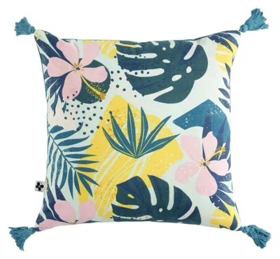 Image de Coussin avec pompons Jasmin