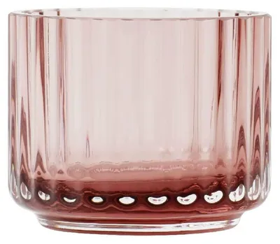 Teelichthalter aus Glas, Ø 6,7 cm, rot, mundgeblasen