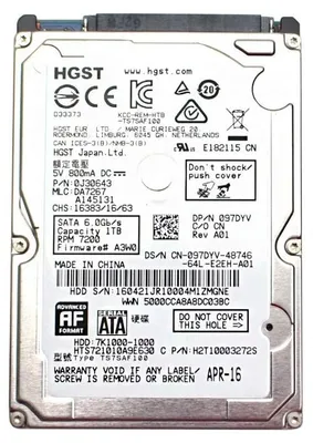 Image de Disque dur HDD 1 To 7200 RPM 2,5 pouces