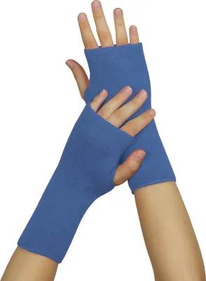 Produktbild von wobera Angora Pulswärmer oder Stulpen mit Daumenloch (Gr. 1, Farbe: jeansblau)
