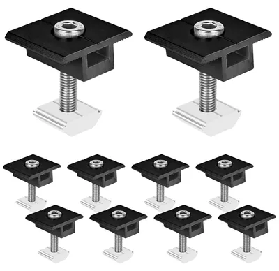Mittelklemmen 30 mm schwarz 10 Stück für Solarmodule