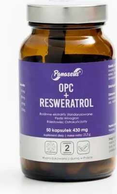 Produktbild von Panaseus OPC + Resveratrol - 50 Kapseln Jugend