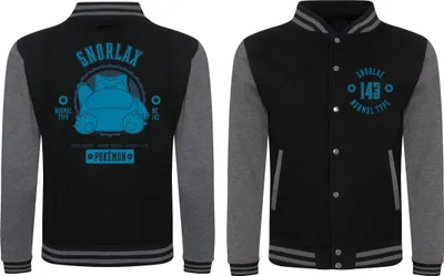 Image de Pokemon Varsity Jacket XL Schwarz Collegiate Snorlax Varsity Jacket