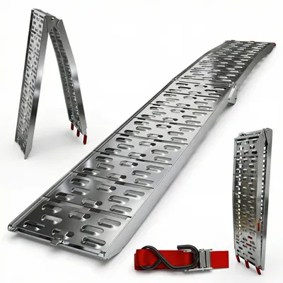 Immagine prodotto di Grafner® Rampa di carico pieghevole in alluminio 226x29,5 cm 340 kg