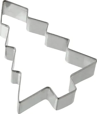 Produktbild von Zenker Ausstecher Tannenbaum Patisserie, Weihnachtsausstecher für Plätzchen, Ausstechform für Kekse und Fondant, hochwertiger Keksausstecher, Küchenhelfer aus Edelstahl (Farbe: Silber)