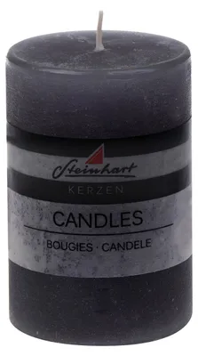 Produktbild von Stumpenkerze "Raureif" Anthrazit 100/68 mm