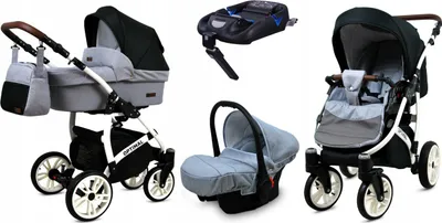 Obrázek produktu pro BabyLux® Optimal | Kocárek 4v1 Set | Silver Flex Black | Kombinovaný kocárek | Sada kocárku