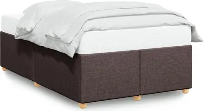 Produktbild von vidaXL Bettgestell ohne Matratze Dunkelbraun 120x200 cm Stoff