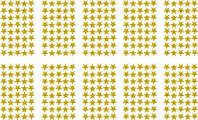Produktbild von Oblique Unique 400x Sterne Sticker Stern Aufkleber Holo Effekt glitzernd zum Basteln Scrapbooking Dekoration - gold