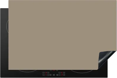 Produktbild von KitchenYeah© Herdabdeckplatte Interieur - Farben - Beige , 81x52cm, Küche Deko, Glaskeramikkochfeld Herdabdeckung, Abdeckplatte fùr Kochfeld