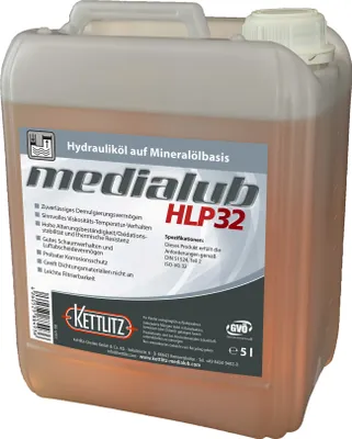 Produktbild von KETTLITZ-Medialub HLP 32 Hydrauliköl auf Mineralölbasis - 5 Liter Gebinde