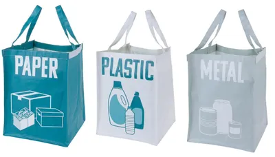 Produktbild von ORION Taschen BEUTEL für Mülltrennung Abfalltrennung Recycling 3 Stk.