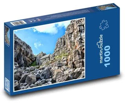 Obrázek produktu pro Puzzle 1000 Horská chata mezi skalami - martinpuzzle