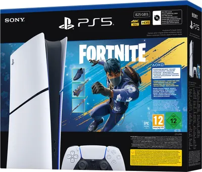 Produktbild von Sony Interactive Entertainment PlayStation 5 Digital Edition - Fortnite Flowering Chaos Bundle, PlayStation 5, Schwarz, Weiß, 16384 MB, GDDR6, 448 GB/s, AMD