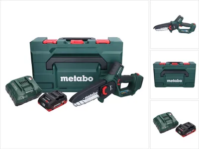 Produktbild von Metabo MS 18 LTX 15 Akku Gehölzsäge 18 V 15 cm 5 m/s + 1x Akku 4,0 Ah + Ladegerät + metaBOX