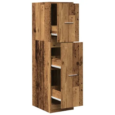 Image de vidaXL Armoire à pharmacie imitation vieux bois 30x41x118 cm Bois composite