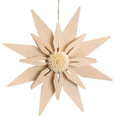 Produktbild von Christbaumschmuck Weihnachtsstern Kieferblätter doppelt Natur Ø 11cm NEU
