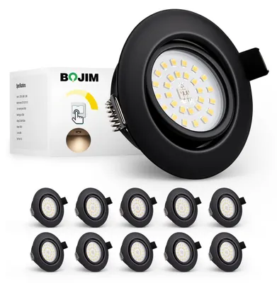 Produktbild von BOJIM LED Einbaustrahler 230V Schwarz Dimmbar,