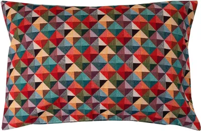 Produktbild von Kissenhülle - 60 x 40 cm - Mehrfarbig - mit Reißverschluss - Dreiecksmuster