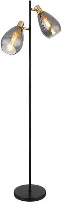 Produktbild von Stehleuchte, Metall schwarz, Glas rauch, H 160 cm