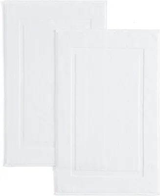 Obrázok produktu pre Súprava kúpeľňových predložiek 2 ks, biela, 100% bavlna, 21" x 34", do kúpeľne