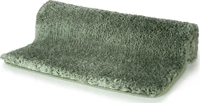 Produktbild von Spirella Badteppich Badematte Duschvorleger Mikrofaser Hochflor | flauschig | rutschhemmend | geeignet für Fußbodenheizung | 80x150 cm | Grün