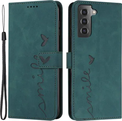 Produktbild von Samsung Galaxy S21 Hülle - Coverup Smile Klapphülle - Grün